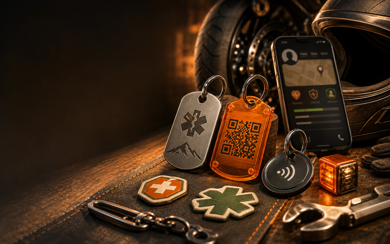 Biker Tag QR de emergencia